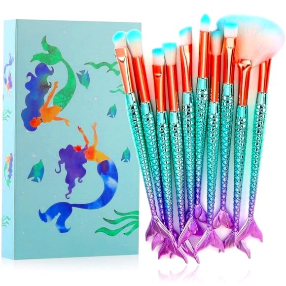 Other - Mermaid Make-up Brush set with case